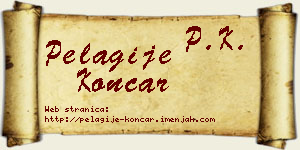 Pelagije Končar vizit kartica